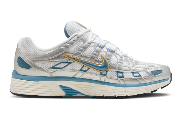 Nike P-6000 Metallic Silver Aegean Storm Retro Runner