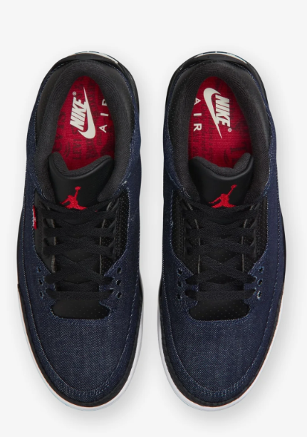 Jordan x Levi’s AJ 3 Retro – Indigo / Gym Red